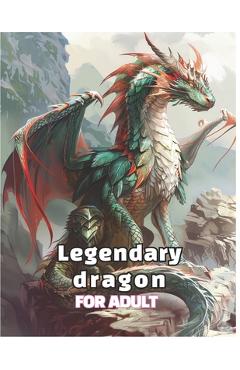 Coperta cărții 'Legendary dragon: coloring book for adult - Chansu Kim'