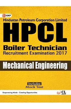 Coperta cărții 'HPCL Hindustan Petroleum Corporation Limited Boiler Technician Mechanical Engineering 2017 -'