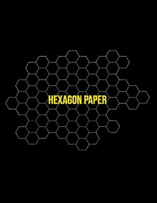Hexagon Paper: Honeycomb Hex Paper For Organic Chemistry Drawing Gamer Map Board Video Game - Create Mosaics Tile Quilt Design - Gold - Rocks Speciality Stationery