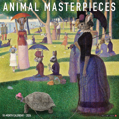 Animal Masterpieces 2026 12 X 12 Wall Calendar - 