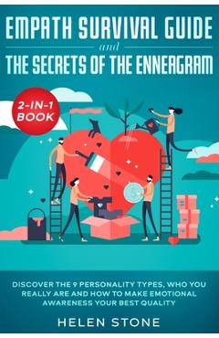Poza produsului Empath Survival Guide and The Secrets of The Enneagram 2-in-1 Book: Discover The 9 Personality Types, Who You Really Are and How to Make Emotional Awa - Helen Stone