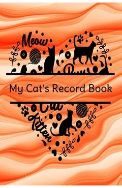 Poza produsului My Cat's Record Book: Vaccination, Medication Records, Cat Lover's Journal, Fun Cat Coloring, 6 x 9 - 