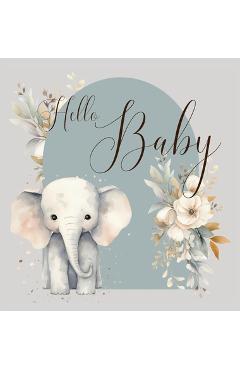 Coperta cărții 'Hello Baby, Baby Shower Guest Book (hardback) - Lulu And Bell'