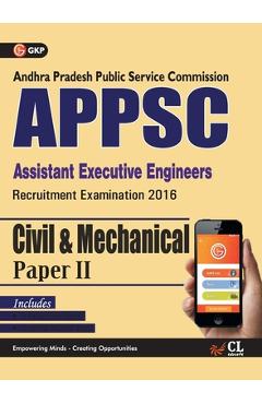 Coperta cărții 'APPSC (Assistant Executive Engineers) Civil & Mechanical Engineering (Common) Paper II Includes 2 Mock Tests -'