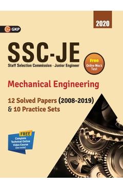 Coperta cărții 'Ssc Je 2020: Mechanical Engineering - Solved Paper & Practice Sets -'