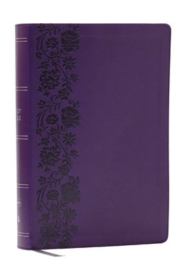 NKJV Giant Print End-Of-Verse Reference Bible, Purple Leathersoft, Red Letter, Comfort Print: Holy Bible -