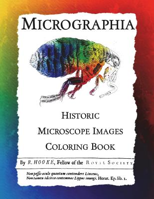 Coperta cărții 'Micrographia: Historic Microscope Images Coloring Book - Frankie Bow'