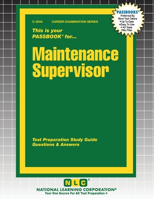 Coperta cărții 'Maintenance Supervisor -'