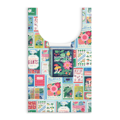Coperta cărții 'Ever Upward Botanist Bookshelf Packable Nylon Tote Bag -'