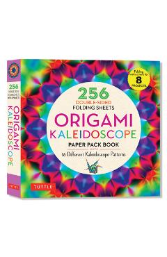 Poza produsului Origami Kaleidoscope Paper Pack Book: 256 Double-Sided Folding Sheets (Includes Instructions for 8 Models) - 