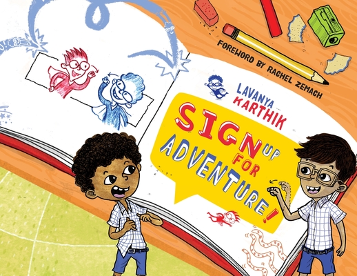 Coperta cărții 'Sign Up for Adventure!: The Doodling Duo Vs. Spaghetti Monster - Lavanya Karthik'