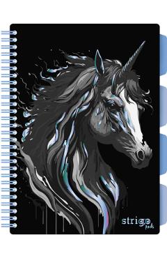 Imaginea produsului 'Caiet matematică cu spirală și separatoare: Unicorn'