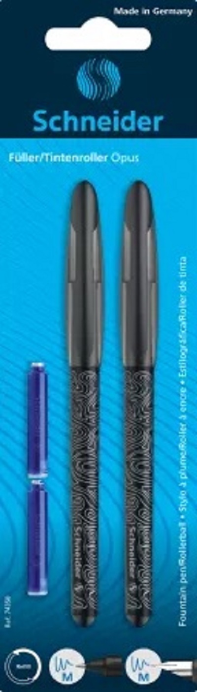 Stilou negru + Roller Opus + 2 rezerve