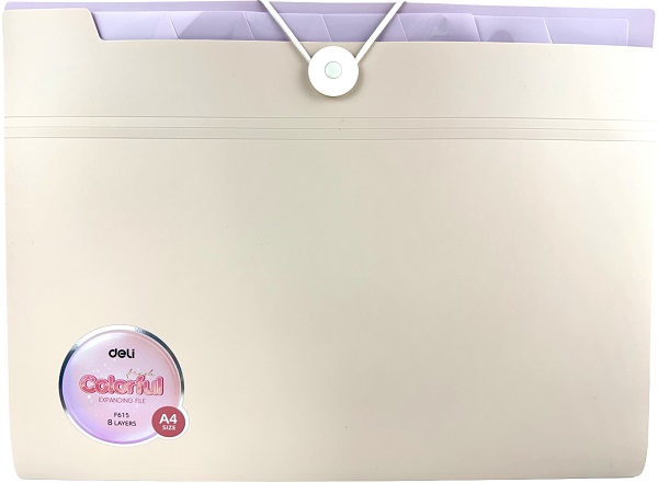 Mapa plastic cu elastic 7 separatoare. Bej