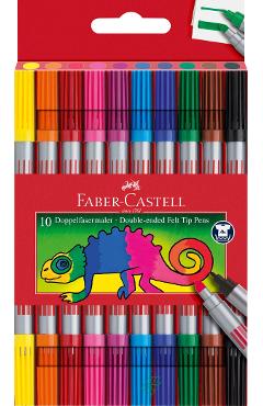 Imaginea produsului 'Set carioci 10 culori cu 2 capete. Faber-Castell'
