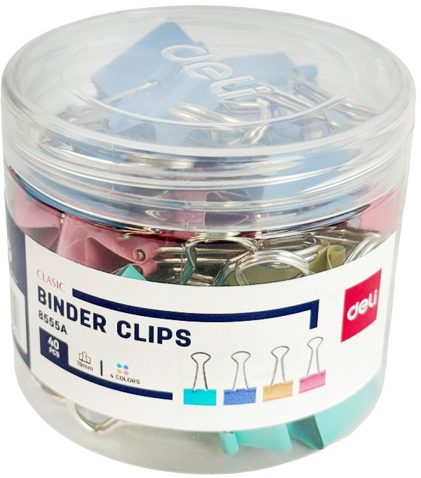 Clipsuri metalice 19 mm color: 40 de bucati