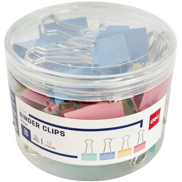 Clipsuri metalice 32 mm color: 24 de bucati
