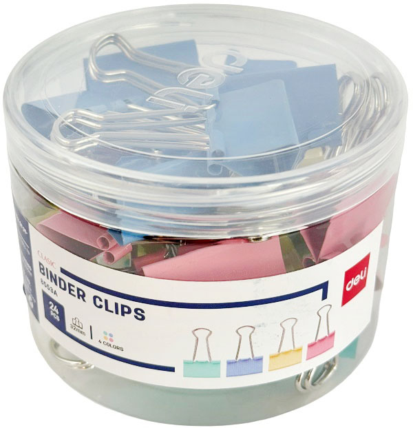 Clipsuri metalice 32 mm color: 24 de bucati
