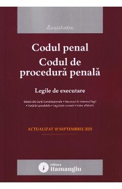Poza produsului Codul penal. Codul de procedura penala. Legile de executare Act.10 septembrie 2025