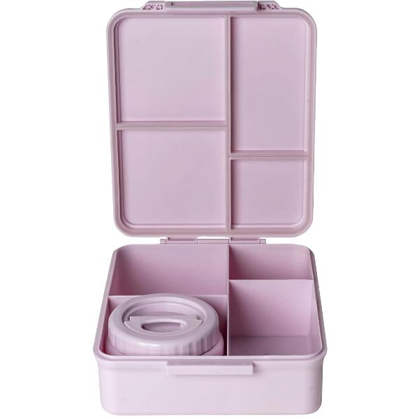 Caserola mare cu 4 compartimente si borcan termoizolant: Stormy Unicorn