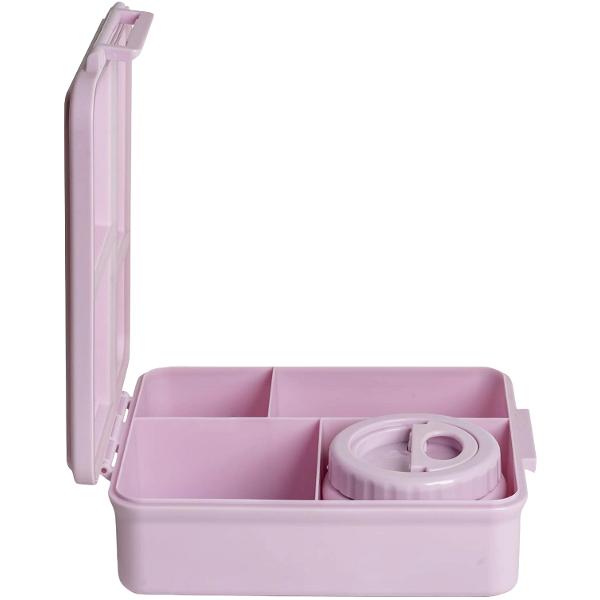 Caserola mare cu 4 compartimente si borcan termoizolant: Stormy Unicorn
