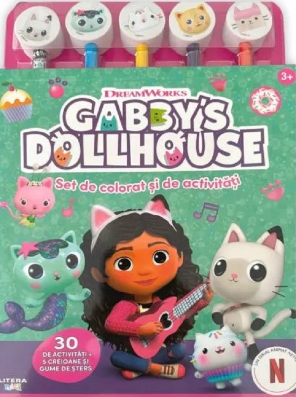 Gabby's Dollhouse. Set de colorat si de activitati