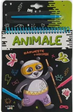 Coperta cărții 'Răzuiește și descoperă. Animale'