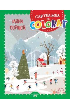 Coperta cărții 'Iarna copiilor. Cartea mea de colorat'