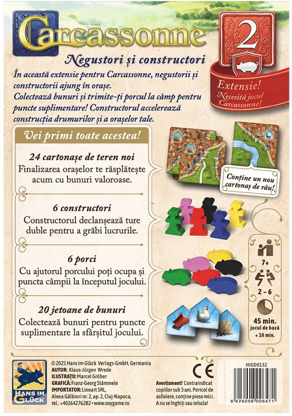 Carcassonne: Negustori si constructori. Extensia 2