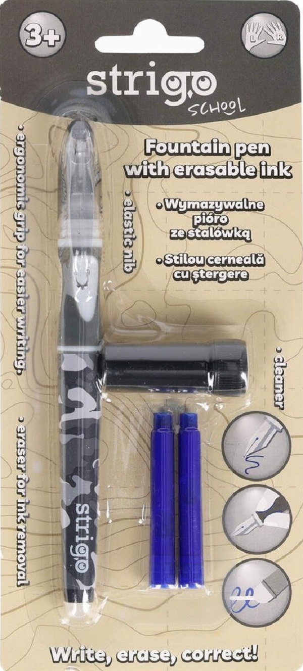 Set stilou cerneala cu stergere + 2 rezerve + dispozitiv curatare. Desert