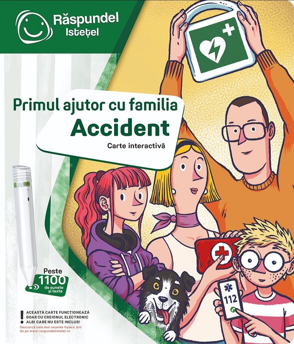 Carte interactiva. Raspundel Istetel: Primul ajutor cu familia Accident