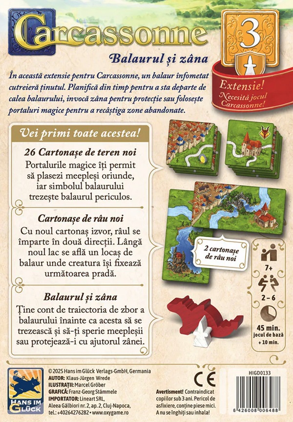 Carcassonne: Balaurul si Zana. Extensia 3
