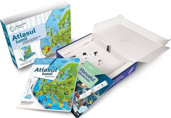 Pachet Raspundel Istetel: Creion si carte Atlasul Lumii