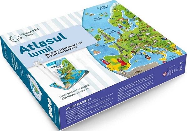 Pachet Raspundel Istetel: Creion si carte Atlasul Lumii
