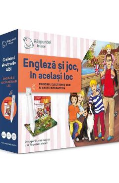 Coperta cărții 'Pachet 2.0 Răspundel Istețel: Creion și carte engleză și joc, în același loc'
