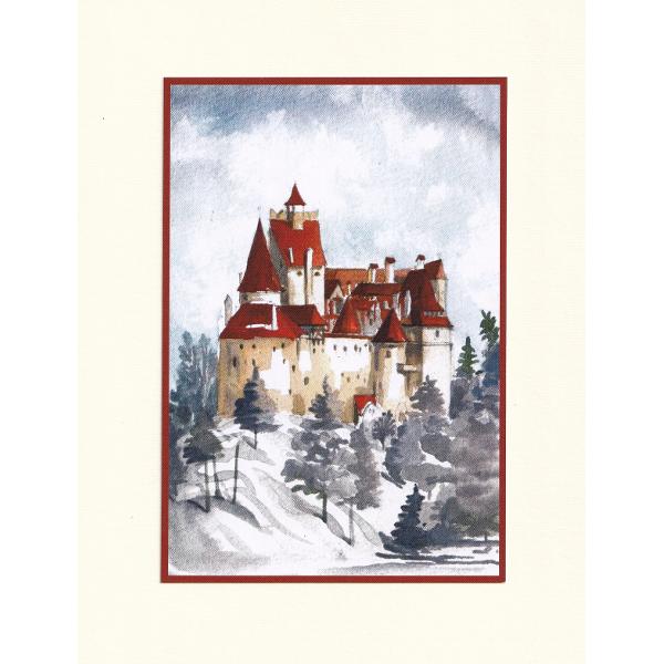 Set 5: Suvenir din Transilvania. Reproduceri pe carton cu monumente din Romania