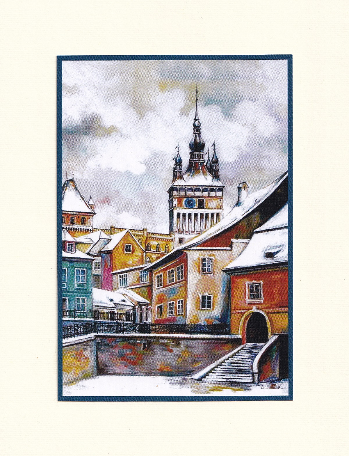 Set 5: Suvenir din Transilvania. Reproduceri pe carton cu monumente din Romania