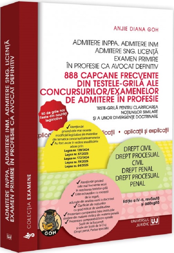 888 capcane frecvente din testele-grila ale concursurilor/examenelor de admitere in profesie - Anjie Diana Goh