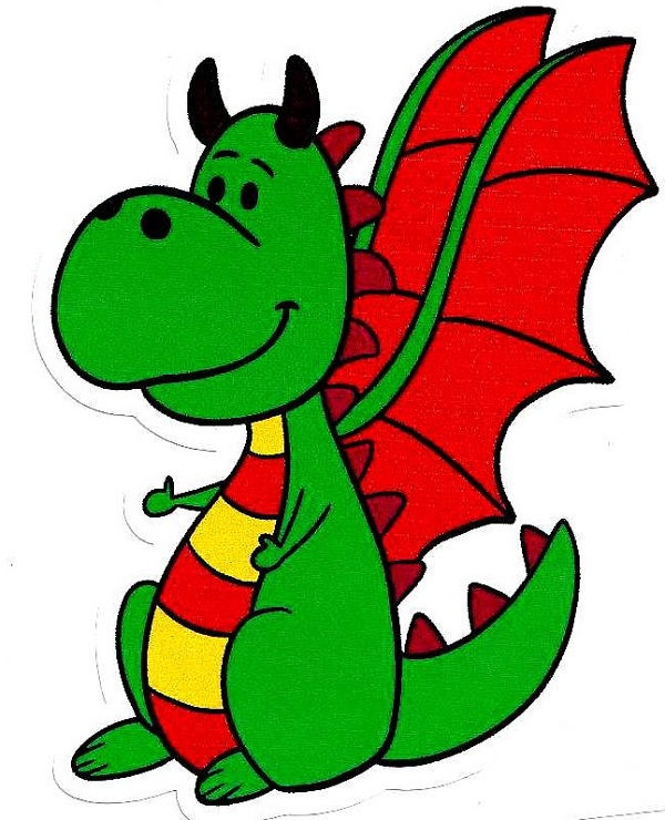 Set creativ: Tricou alb copii. Marimea S Model: Dragon + Carioci