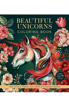 Coperta cărții 'Beautiful Unicorns Coloring Book -'