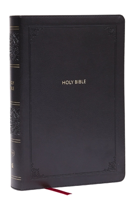 KJV Giant Print End-Of-Verse Reference Bible, Black Leathersoft, Red Letter, Comfort Print (Thumb Indexed) -