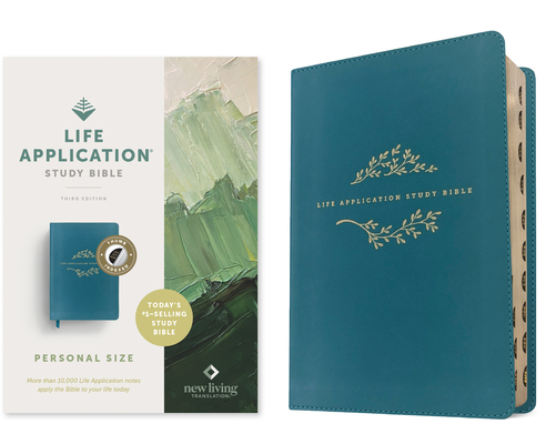 NLT Life Application Study Bible, Third Edition, Personal Size (Leatherlike, Teal Blue, Indexed, Red Letter) -