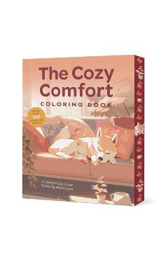 Coperta cărții 'The Cozy Comfort Coloring Book: A Calming Coloring Adventure -'