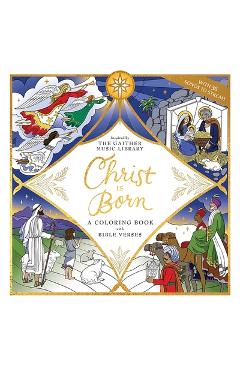 Coperta cărții 'Christ Is Born: A Coloring Book with Bible Verses -'