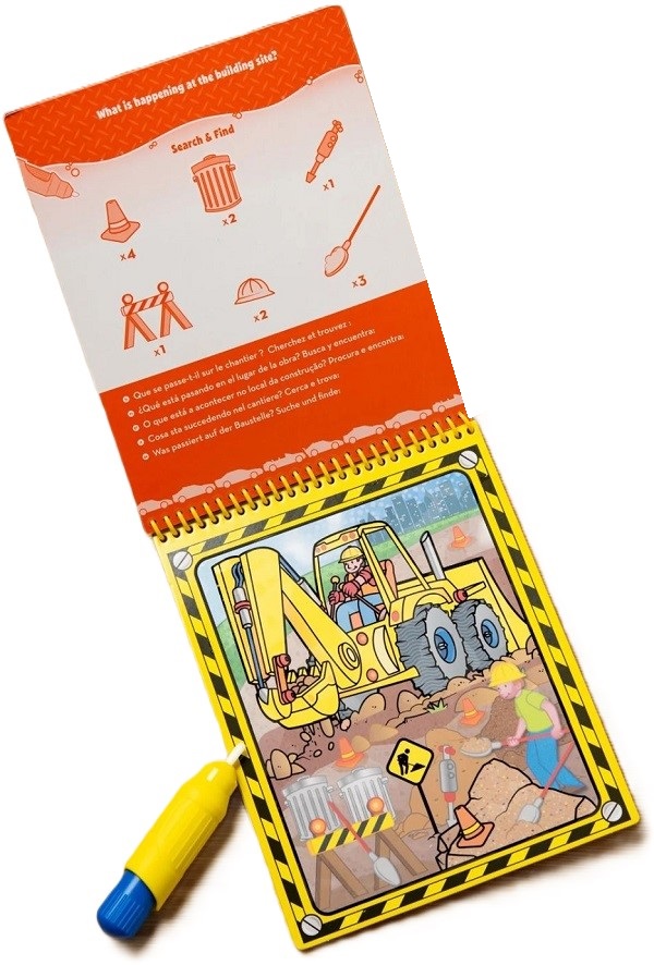 Carte de colorat reutilizabila cu apa. Vehicule