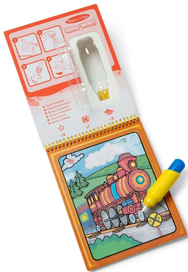 Carte de colorat reutilizabila cu apa. Vehicule