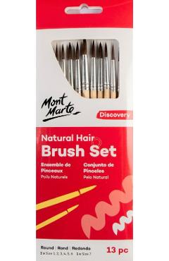 Imaginea produsului 'Set pensule păr natural rotunde 13 buc. Mont Marte'