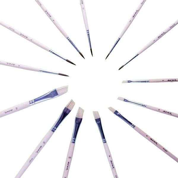 Set mixt pensule par natural 13 buc. Mont Marte