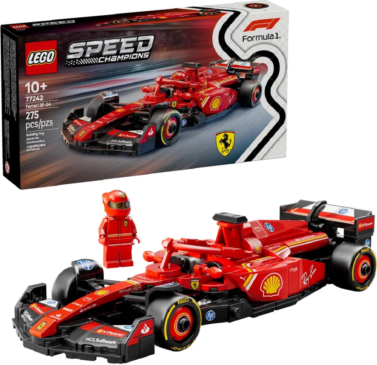 Lego Speed Champions: Masina de curse Formula 1. Ferrari SF-24