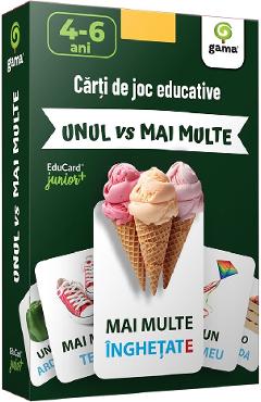 Poza produsului Unul vs mai multe. Carti de joc educative